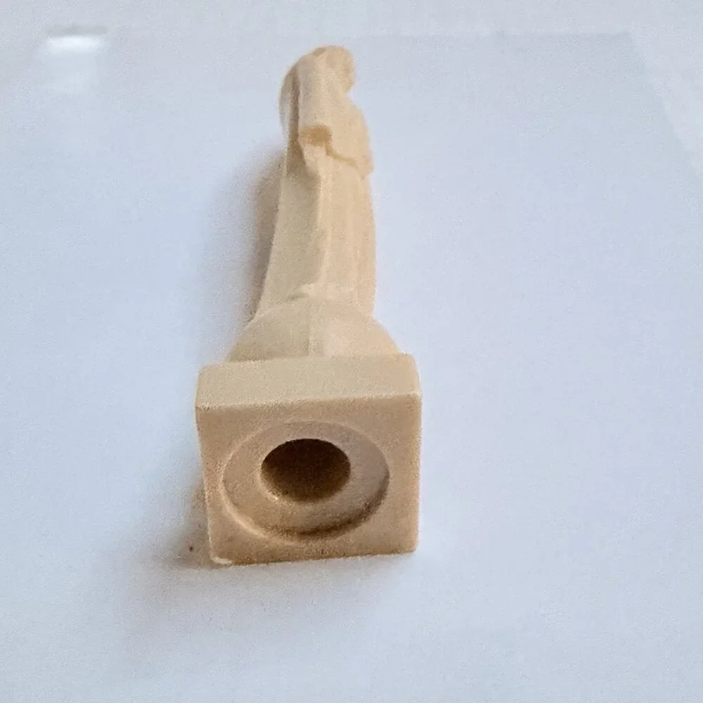 Vintage Beige Plastic Praying Mary Figurine Robe Mary Jesus Religious Christian